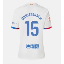 Barcelona Andreas Christensen #15 Bortedrakt Kvinner 2023-24 Kortermet